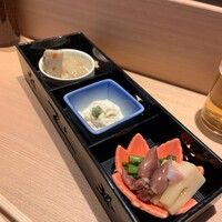 新宿 鮨 ふくじゅ - おつまみ３点