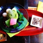 抹茶カフェ　茶歩 - 特製抹茶あんみつ