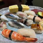 市原江戸銀 - すし定食大盛り