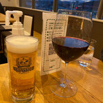 Dainingu Arosaru - ビールとグラスワイン