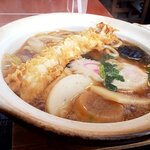 朝日屋 - 上鍋焼きうどん（アップ）（2021.2-1）