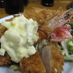 とんかつ八千代 - 20081025 穴子・エビ・ホタテ