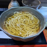 そば くら富 - 細切りのかけ　葱と本枯れ鰹削りは別皿