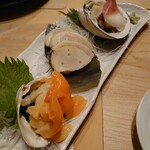 越中屋  - 貝の刺身盛り合わせ