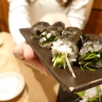 越中屋  - 芽ネギ撮影したもののピンボケ