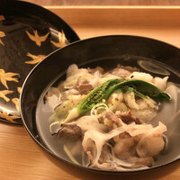 日本料理 晴山 - ツキノワグマ、山椒が効いて脂が美味しい