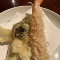 蕎麦懐石 無庵 - 天ぷら
                    　海老、蕗のとう、芽きゃべつ