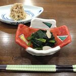 割烹 だいだい - ほうれん草とエリンギのお浸し