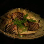 日本料理 晴山 - 9月松茸とかますの炊き込みご飯IN御釜