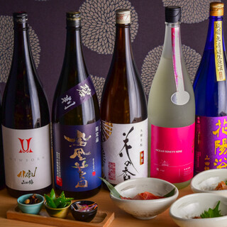 希望你喜歡日本酒。常備15種以上!