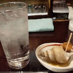 とっくりや - お通しと芋焼酎