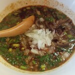 らあめん一路 - ジャンつけ麺の、つけ汁☆ 辛さ普通