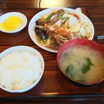 Ooshima Hanten - 牛肉うま煮炒め定食（小ライス、価格税込770円）