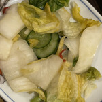 炭焼うな富士 - セットの漬物