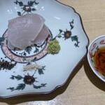 銀座 結絆 - 鬼かさごの昆布だし氷締め