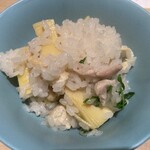 銀座 結絆 - ※茶碗によそって頂いた竹の子ご飯