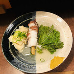 おかめ - 湯葉　タコ　春菊