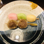 おかめ - 三色団子　イワシつみれ