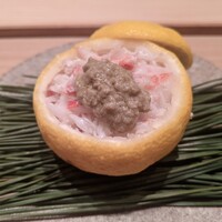 わたなべ - 松葉蟹の柚子釜蒸し