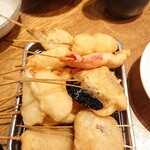 Kushi Katsu Dengana Oofuna Ten - でんがな　串かつ１0本セット・えだまめ