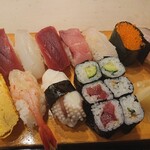 神楽坂鮨長 - ランチ寿司1.5人前