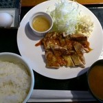 祭ばやし - 炙り焼鶏定食500円