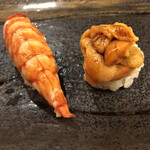 鮨 とびこめ - 車海老、雲丹