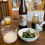 一力 - ビールは大瓶！