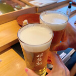 Isezushi - なかなか出逢えずここでやっとサッポロビールで乾杯♪(*^^)o∀*∀o(^^*)♪