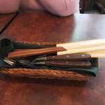 洋食家ロンシャン - お箸、フォーク、スプーン
