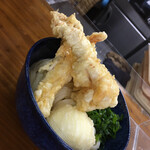 讃州手打ちうどん 我龍 - ぶっかけ親子天　大盛り