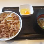 吉野家 - 牛丼大盛+生卵+味噌汁！