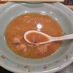麺ショップ 花路 - 残ったスープ