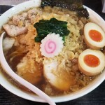 塩そば専門店 桑ばら - 鴨胸腺と揚げ玉の和風中華そば