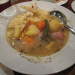 フォーハーツカフェ - ソーセージの煮込みクスクス添え