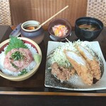 塩麴ささみフライ＆ねぎトロ丼定食