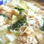 Aji No Mingei - 鷄団子と野菜の塩麹うどん　大盛りアップ