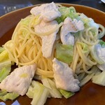 Tamaya - 鶏肉とキャベツのパスタアップ