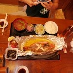 Sengyo Motobu Sashimi Tei - 魚のバター焼き定食　1400円程度