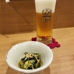 和味酒彩 秋夏 - ビールとお通し