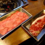 炭火焼肉と韓国料理カンテイポウ - タンと和牛ロース