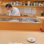 Sushi No Ikumi - カウンター席でいただきます。