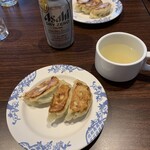 バーミヤン - セットの餃子＆スープ
