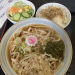 かめ家 - 本日のサービスランチ　きざみめかぶうどん♪