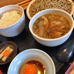 手打ちそば きた戸 - 親子定食 1010円