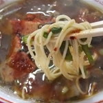 中華そば 福松 - 麺ゎこんな感じで細めながらもっちり麺