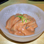 天ぷら処 こさか - イカの塩辛（サービスしていただきました）（２０１２年９月）