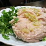 源烹輪 - 蒸し鶏の葱生姜塩ダレソース