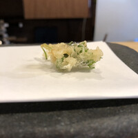 天ぷら 福たろう - 海老味噌の大葉巻き