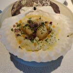 レフェルヴェソンス - Ocean　　帆立　ササニシキ　自家干し貝柱　カラスミ